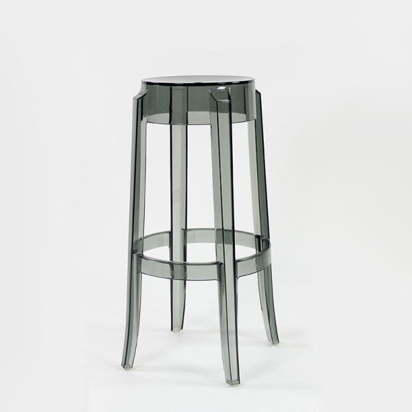 Modern Minimalist Round Plastic Bar Stool Footrest For Dining Room - Image 23