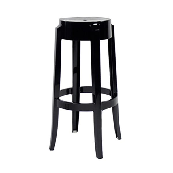 Modern Minimalist Round Plastic Bar Stool Footrest For Dining Room - Image 21