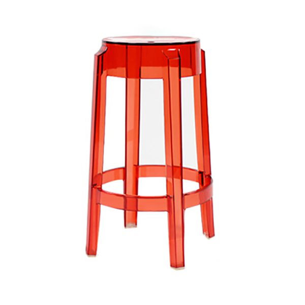 Modern Minimalist Round Plastic Bar Stool Footrest For Dining Room - Image 25