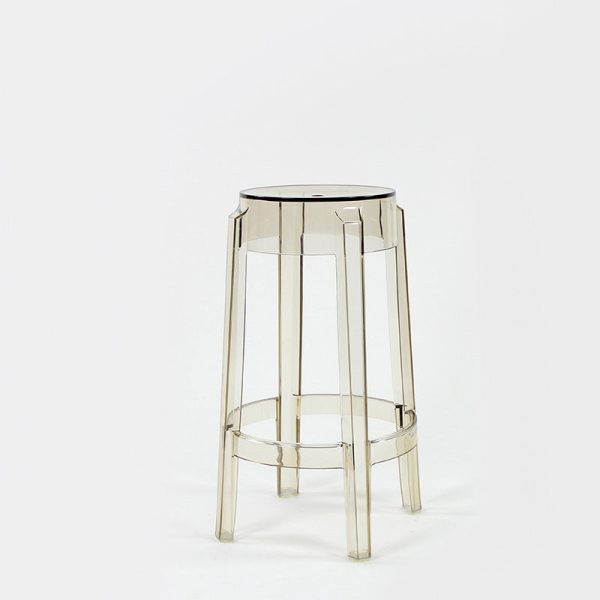 Modern Minimalist Round Plastic Bar Stool Footrest For Dining Room - Image 19