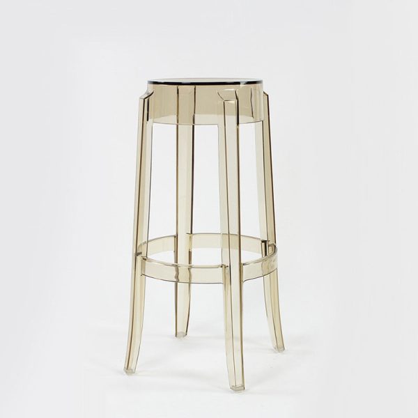 Modern Minimalist Round Plastic Bar Stool Footrest For Dining Room - Image 20
