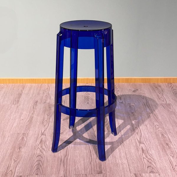 Modern Minimalist Round Plastic Bar Stool Footrest For Dining Room - Image 14