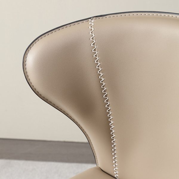 Modern Luxury Square Cushion Saddle Leather Carbon Steel Bar Stool Backrest For Dining Room - Image 7