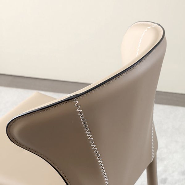 Modern Luxury Square Cushion Saddle Leather Carbon Steel Bar Stool Backrest For Dining Room - Image 8