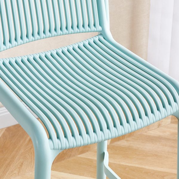 Modern Minimalist Square Plastic Bar Stool Backrest For Kitchen - Image 5