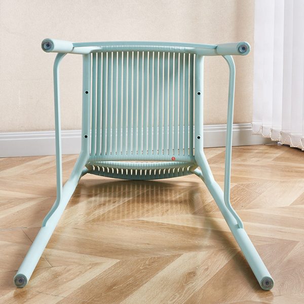 Modern Minimalist Square Plastic Bar Stool Backrest For Kitchen - Image 6