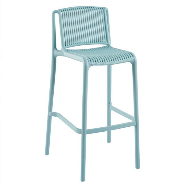 Modern Minimalist Square Plastic Bar Stool Backrest For Kitchen - Image 24