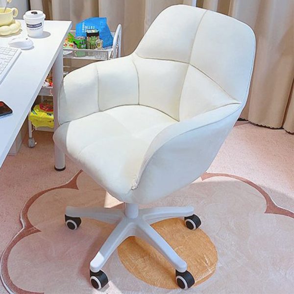Contemporary Luxury Square Cushion Golden Velvet Nylon Desk Chair Backrest For Home Office - Image 12