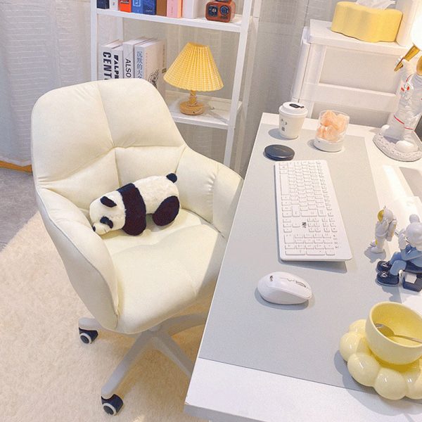 Contemporary Luxury Square Cushion Golden Velvet Nylon Desk Chair Backrest For Home Office - Image 6