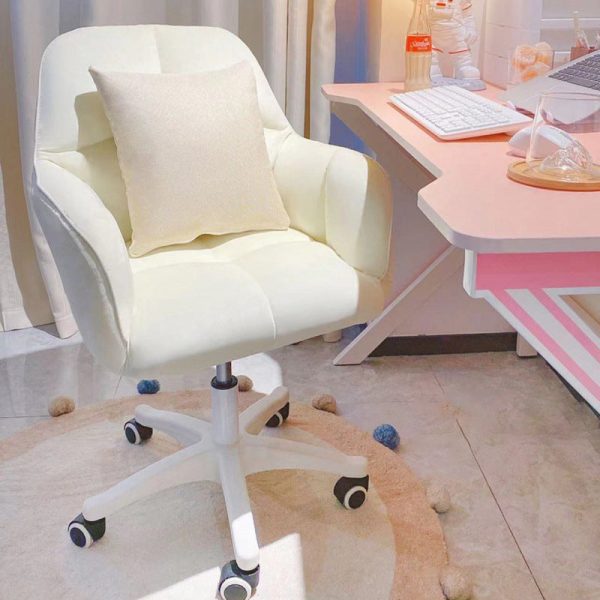 Contemporary Luxury Square Cushion Golden Velvet Nylon Desk Chair Backrest For Home Office - Image 3