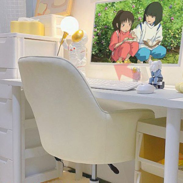 Contemporary Luxury Square Cushion Golden Velvet Nylon Desk Chair Backrest For Home Office - Image 8