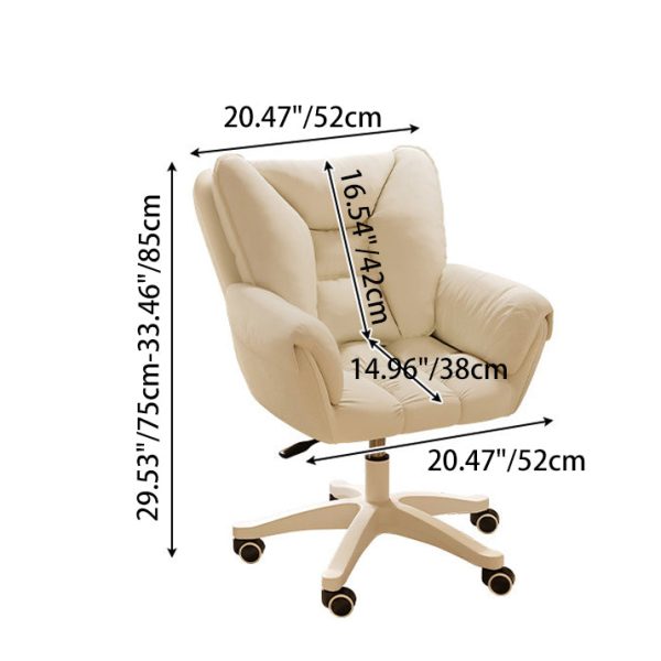 Contemporary Coastal Square High Elastic Foam Nylon Desk Chair Backrest Armrest For Home Office - Image 3