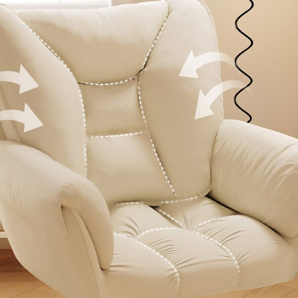 Contemporary Coastal Square High Elastic Foam Nylon Desk Chair Backrest Armrest For Home Office - Image 6