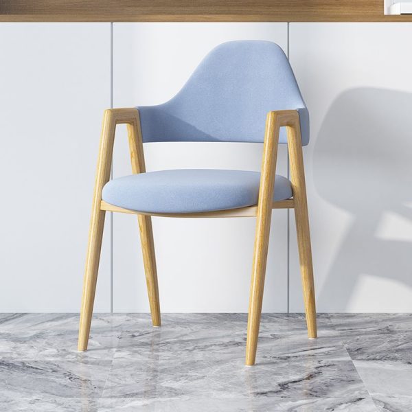 Modern Minimalist A-shape Iron Leather Fabric Sponge Dining Chair Backrest Armrest for Dining Room - Image 10