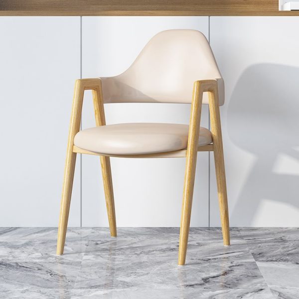 Modern Minimalist A-shape Iron Leather Fabric Sponge Dining Chair Backrest Armrest for Dining Room - Image 22