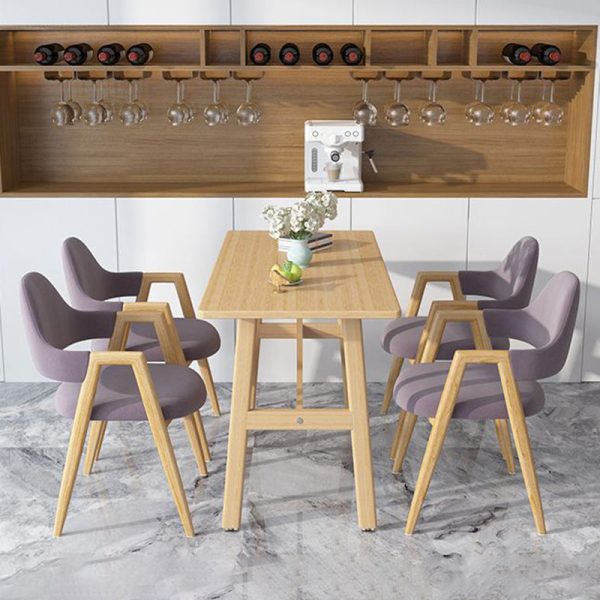 Modern Minimalist A-shape Iron Leather Fabric Sponge Dining Chair Backrest Armrest for Dining Room - Image 2