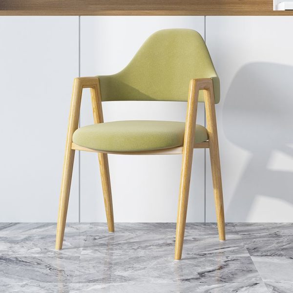 Modern Minimalist A-shape Iron Leather Fabric Sponge Dining Chair Backrest Armrest for Dining Room - Image 11