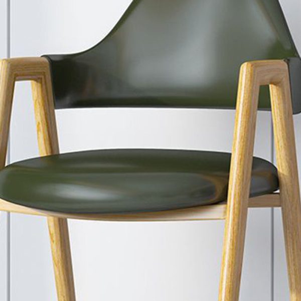 Modern Minimalist A-shape Iron Leather Fabric Sponge Dining Chair Backrest Armrest for Dining Room - Image 9