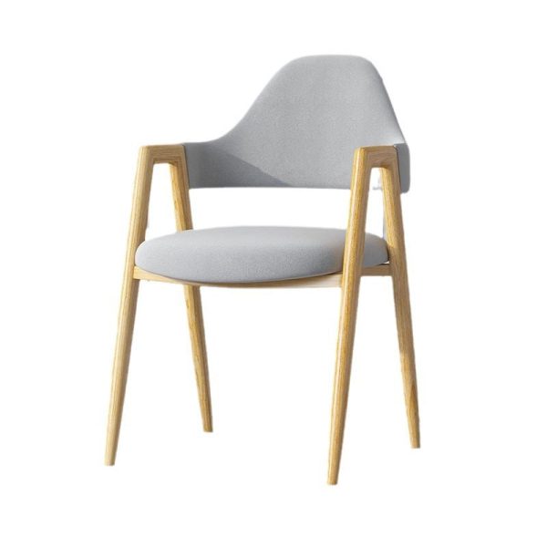 Modern Minimalist A-shape Iron Leather Fabric Sponge Dining Chair Backrest Armrest for Dining Room - Image 30