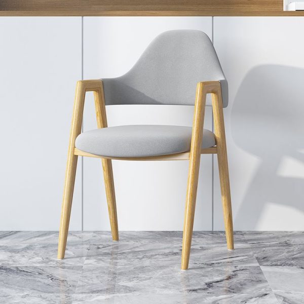 Modern Minimalist A-shape Iron Leather Fabric Sponge Dining Chair Backrest Armrest for Dining Room - Image 29