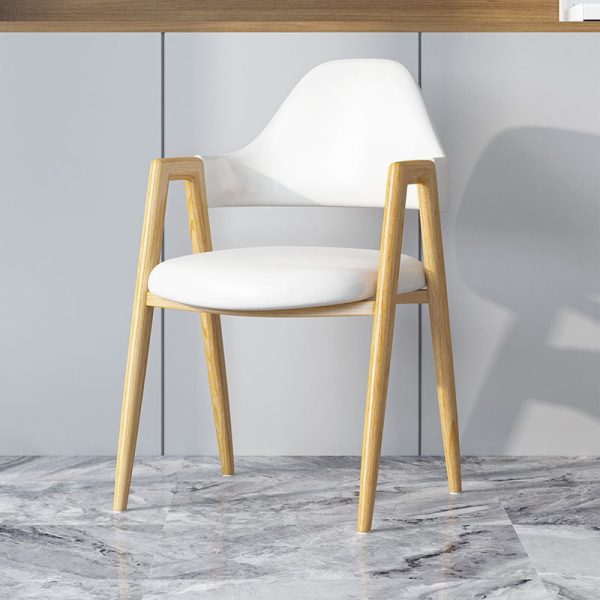 Modern Minimalist A-shape Iron Leather Fabric Sponge Dining Chair Backrest Armrest for Dining Room - Image 15