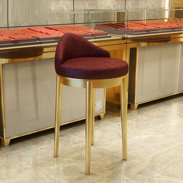 Modern Minimalist Triangle Round Western Leather Stainless Steel Backrest Bar Stool For Dining Room - Image 11