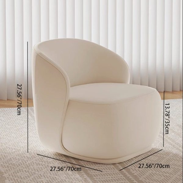 Contemporary Creative Curved Square Velvet Solid Wood Accent Chair Backrest For Living Room - Image 4