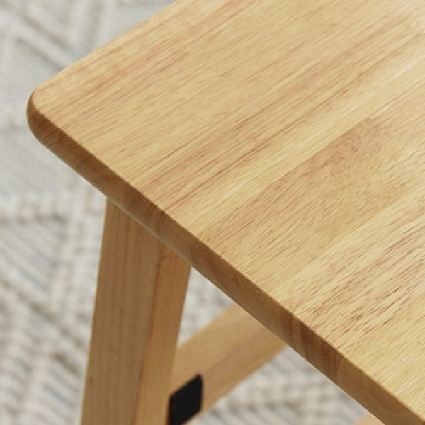 Modern Minimalist Folding Square Trapezoid Solid Wood Shoe Stool For Living Room - Image 5