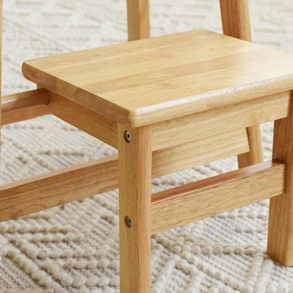 Modern Minimalist Folding Square Trapezoid Solid Wood Shoe Stool For Living Room - Image 6