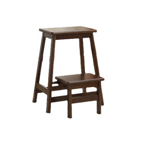 Modern Minimalist Folding Square Trapezoid Solid Wood Shoe Stool For Living Room - Image 13