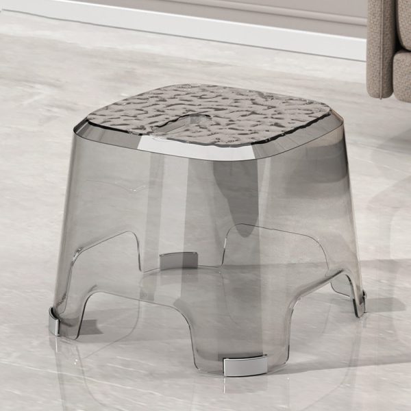 Modern Minimalist Anti-slip Square Corner PP Low Stool For Living Room - Image 8