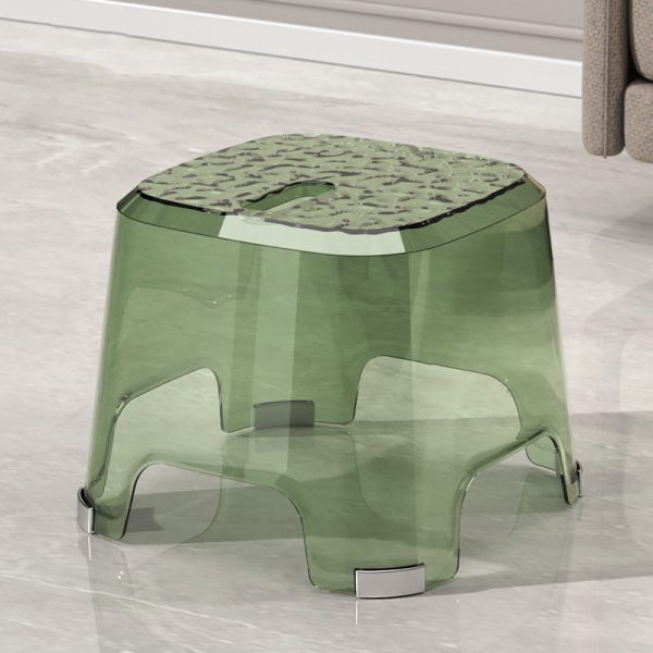Modern Minimalist Anti-slip Square Corner PP Low Stool For Living Room - Image 9