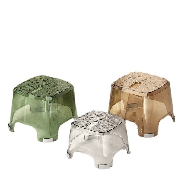 Modern Minimalist Anti-slip Square Corner PP Low Stool For Living Room - Image 15