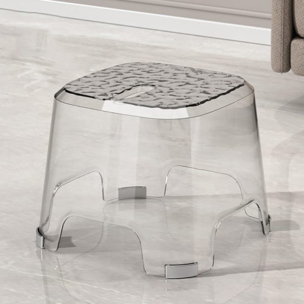 Modern Minimalist Anti-slip Square Corner PP Low Stool For Living Room - Image 13