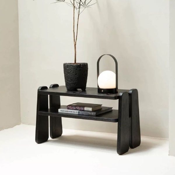Modern Minimalist Rectangle Curved Fabric Solid Wood Shoe Bench Low Stool For Living Room - Image 8