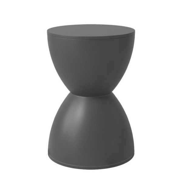 Modern Minimalist Hourglass Shape Round Plastic Chair Backless For Living Room - Image 18