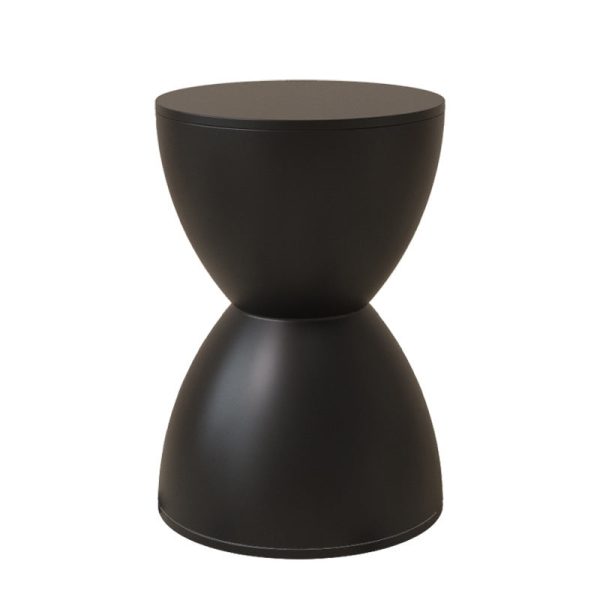Modern Minimalist Hourglass Shape Round Plastic Chair Backless For Living Room - Image 26