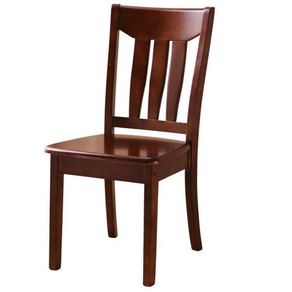 Traditional Chinese Square Parallel Solid Wood Dining Chair Backrest Armless For Dining Room - Image 16