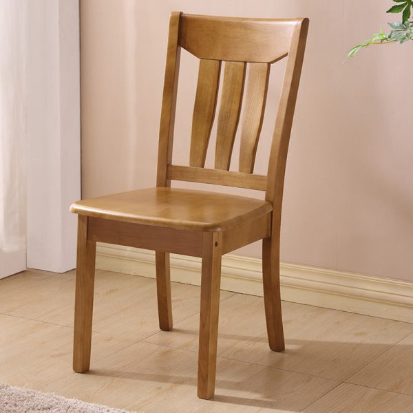 Traditional Chinese Square Parallel Solid Wood Dining Chair Backrest Armless For Dining Room - Image 14