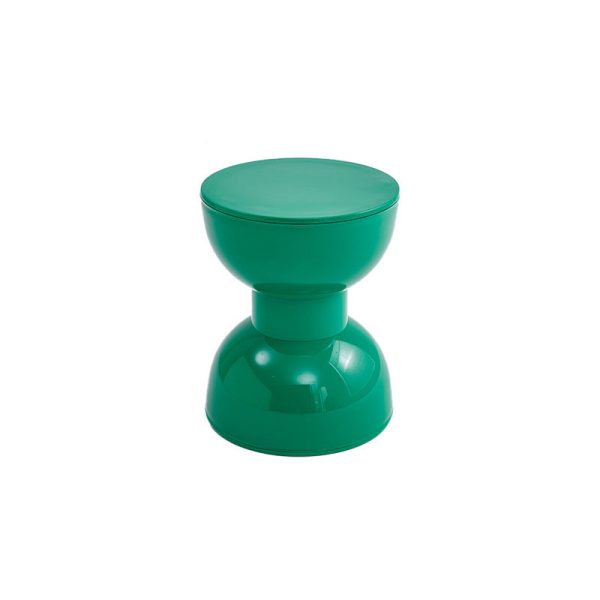 Contemporary Scandinavian Half Round Barbell Shape PVC Plastic Low Stool For Living Room - Image 20