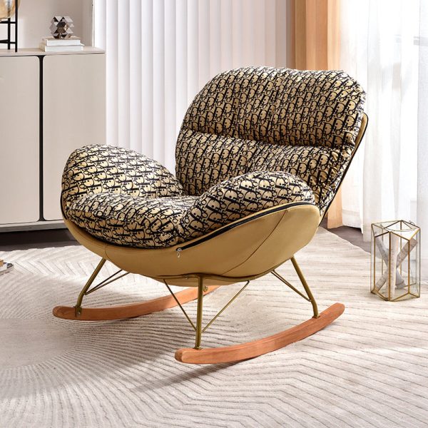 Contemporary Scandinavian Arc Swing Square Cotton Linen Velvet Tech Fabric Solid Wood Accent Chair Backrest Armless For Living Room - Image 2