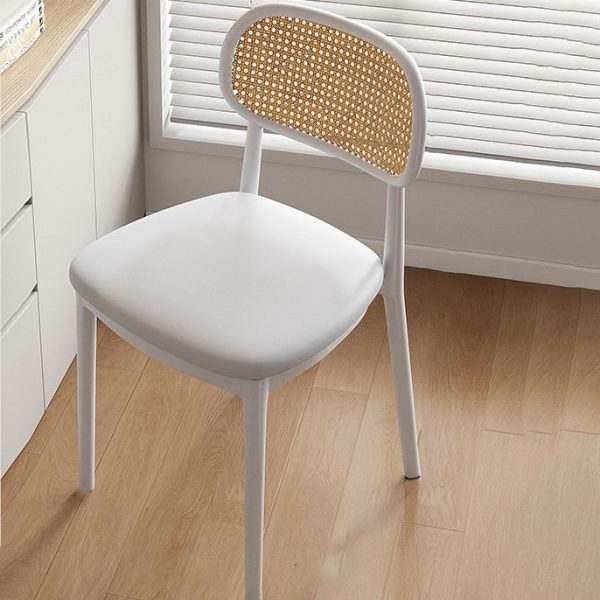 Contemporary Retro Weaving PP Sponge Square Dining Chair Backrest For Dining Room - Image 14