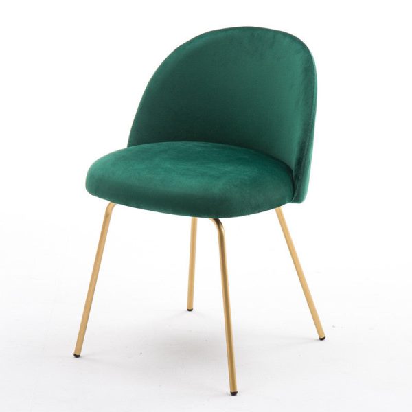 Contemporary Scandinavian Velvet Iron Wood Round Vanity Stool Backrest For Bedroom - Image 29