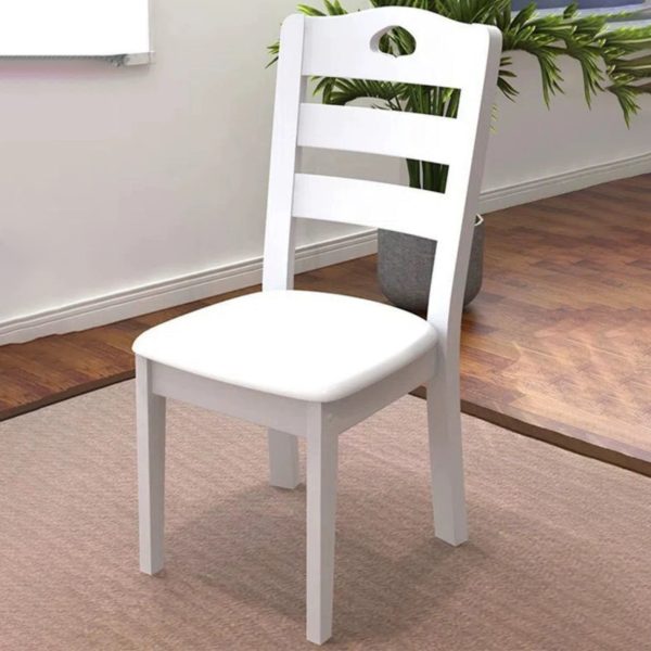 Traditional Chinese Rubber Wood Square Border Dining Chair Backrest For Dining Room - Image 16