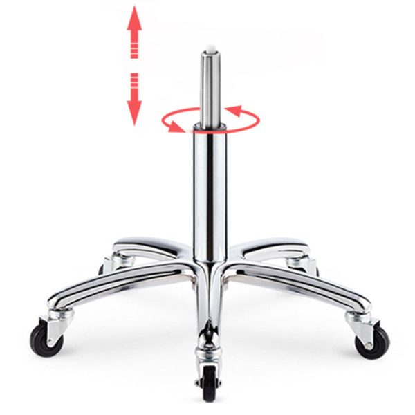 Modern Simplicity Leather Sponge Plastic Steel Round Checked Pattern Bar Stool Adjustable For Kitchen - Image 11