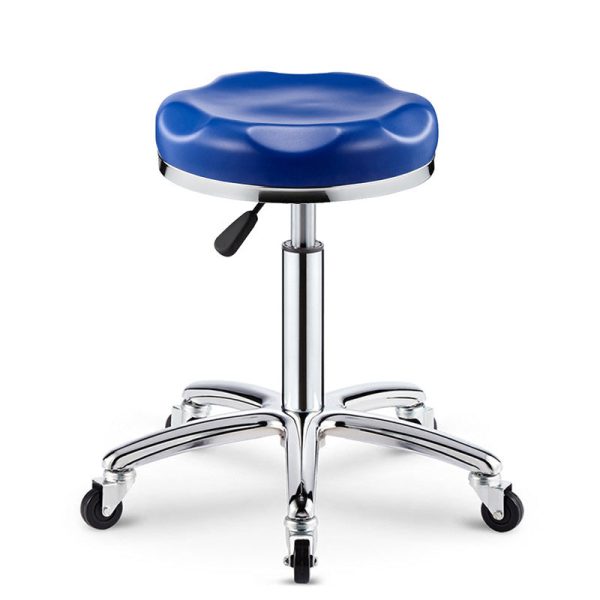 Modern Simplicity Leather Sponge Plastic Steel Round Checked Pattern Bar Stool Adjustable For Kitchen - Image 21