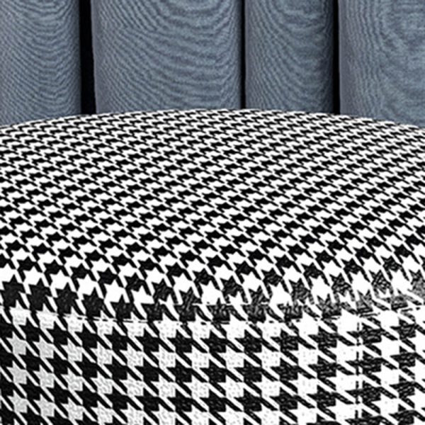 Contemporary Scandinavian Fabric Velvet Leather Iron Sponge Round Cylinder Footstool Backless For Entryway - Image 7