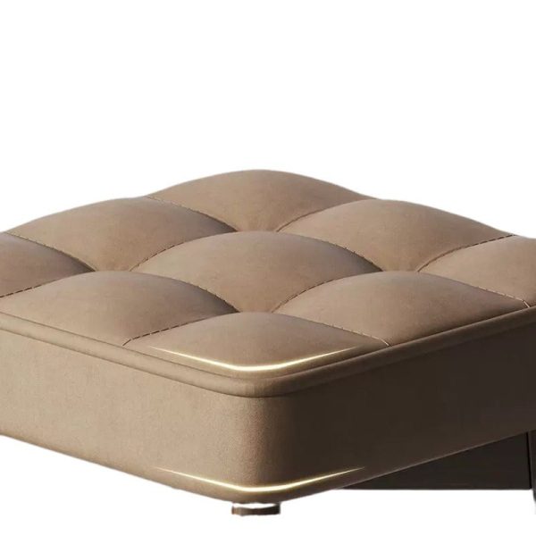 Modern Simplicity Fabric Leather Rubber Wood Square Bread Shape Dining Chair Stool Stackable For Dining Room - Image 10