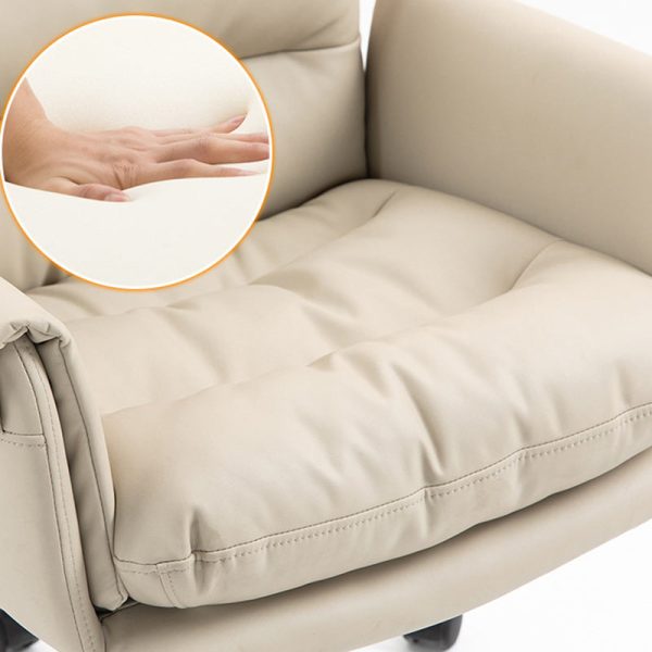 Modern Minimalist Leather Sponge Cotton Sponge Steel Square Desk Chair Backrest Adjustable For Home Office - Image 5
