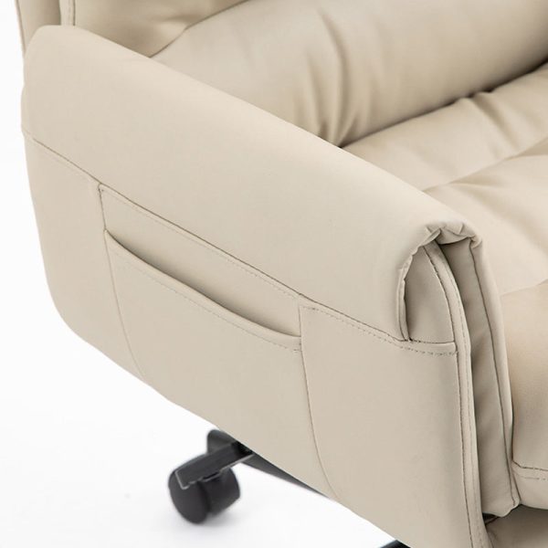 Modern Minimalist Leather Sponge Cotton Sponge Steel Square Desk Chair Backrest Adjustable For Home Office - Image 6